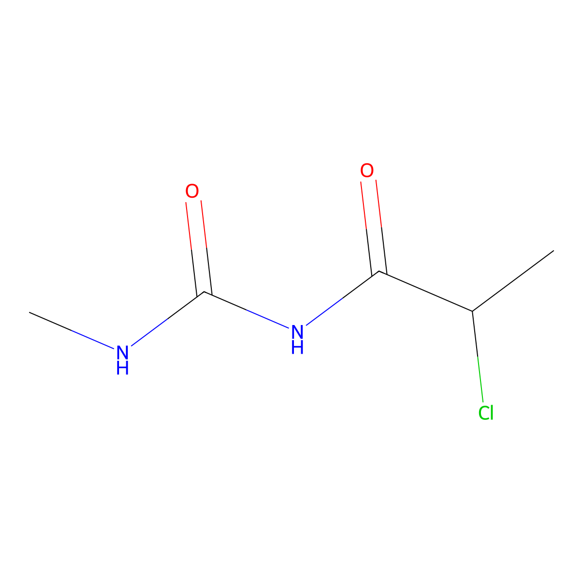 3-(2-Chloropropanoyl)-1-methylurea molecular structure, CAS 20128-09-0