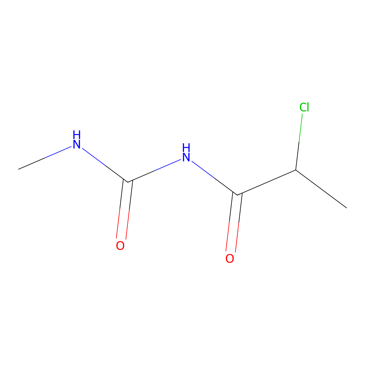 3-(2-Chloropropanoyl)-1-methylurea molecular structure, CAS 20128-09-0
