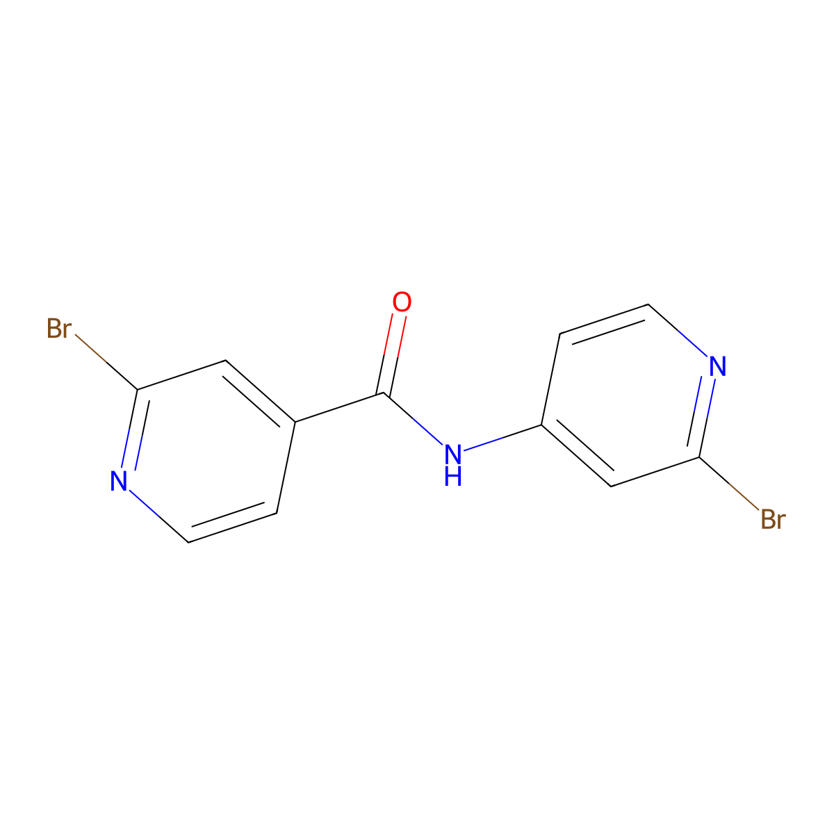 2-Bromo-N-(2-bromopyridin-4-yl)pyridine-4-carboxamide molecular structure, CAS 2012806-72-1