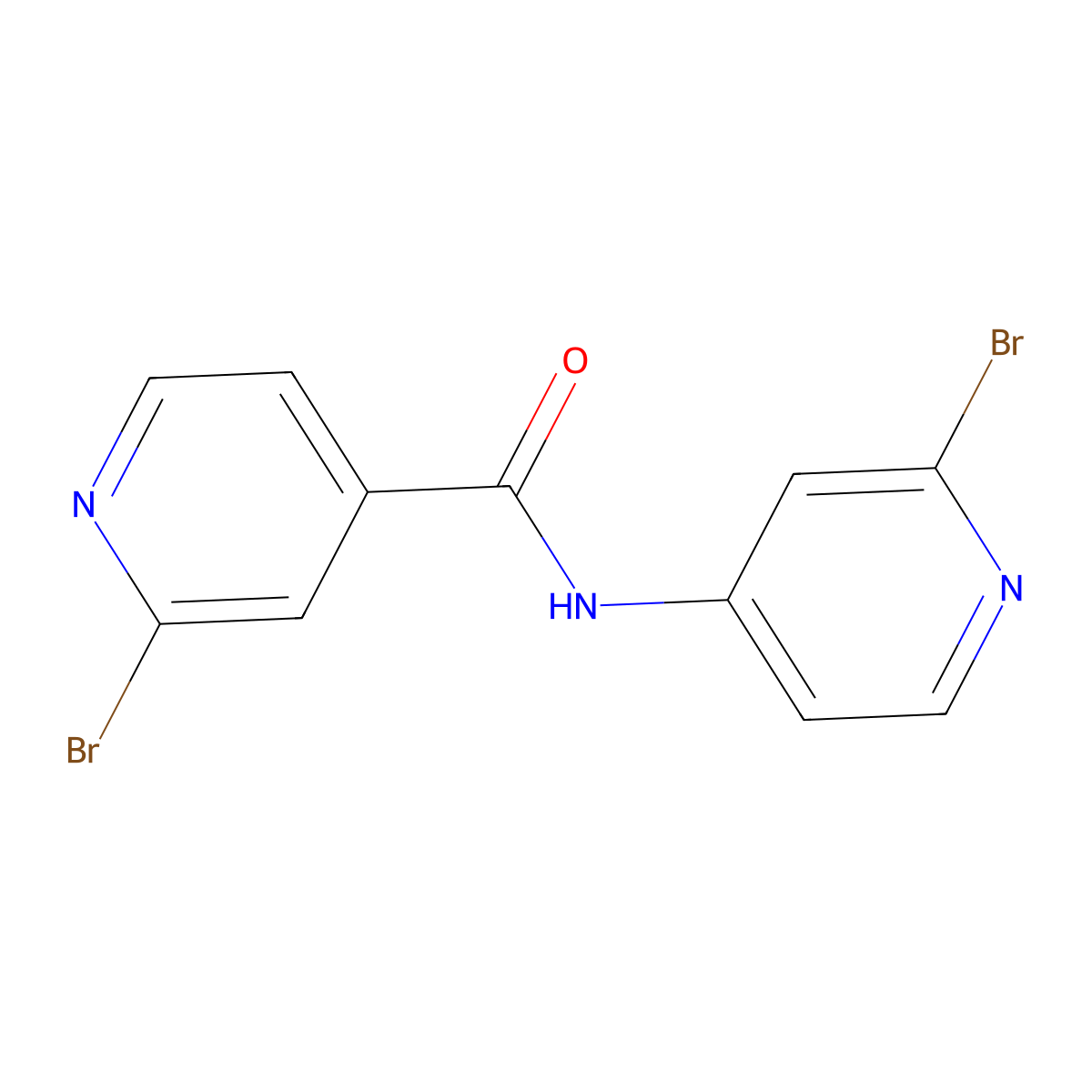 2-Bromo-N-(2-bromopyridin-4-yl)pyridine-4-carboxamide molecular structure, CAS 2012806-72-1