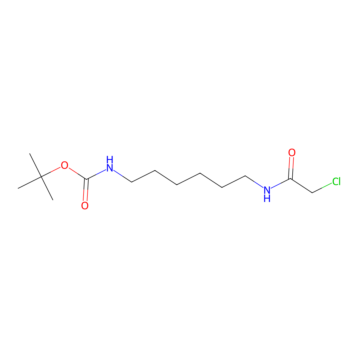 tert-butyl N-(6-(2-chloroacetamido)hexyl)carbamate molecular structure, CAS 201282-04-4