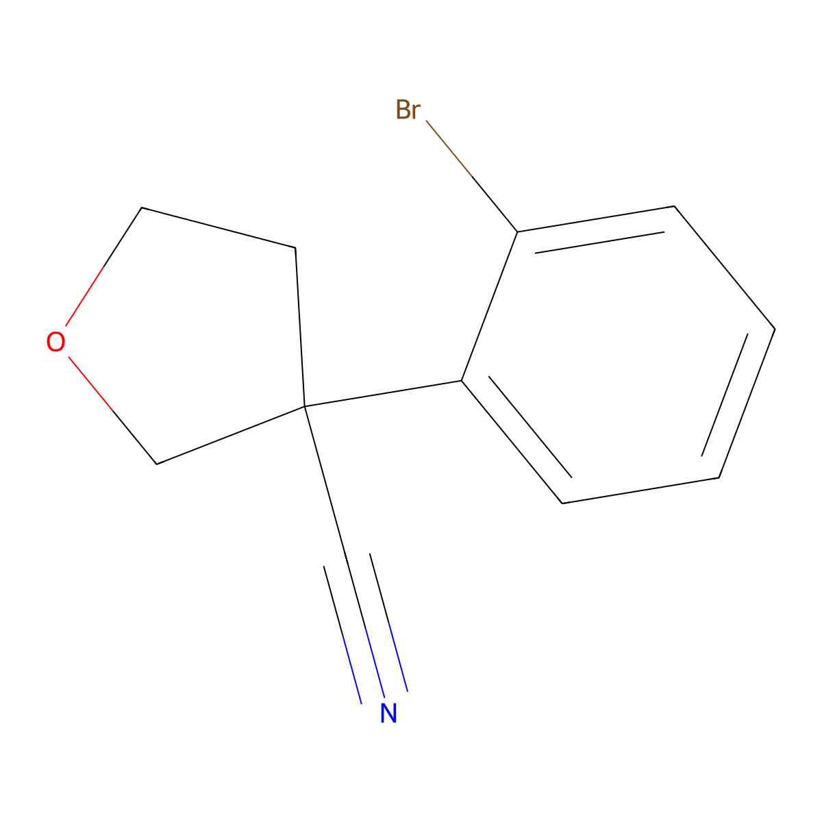 3-(2-Bromophenyl)oxolane-3-carbonitrile molecular structure, CAS 2012820-85-6