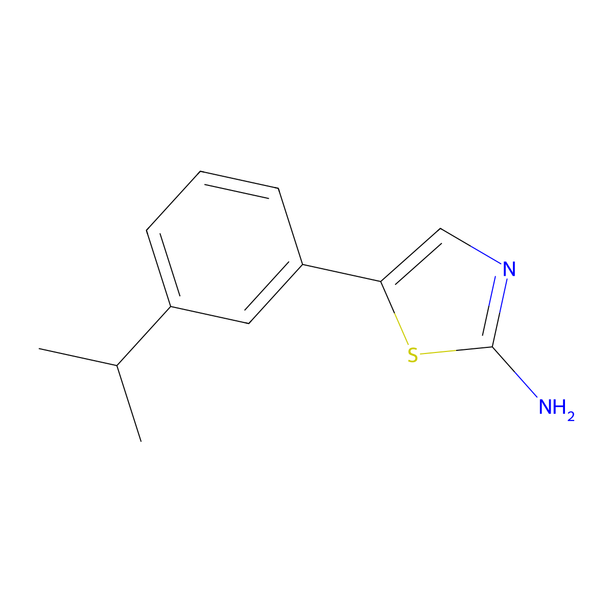 5-(3-Isopropylphenyl)thiazol-2-amine molecular structure, CAS 2012823-15-1