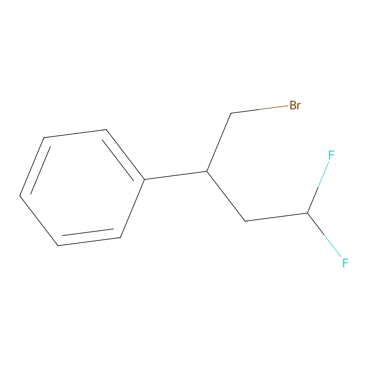 (1-Bromo-4,4-difluorobutan-2-yl)benzene molecular structure, CAS 2012824-82-5