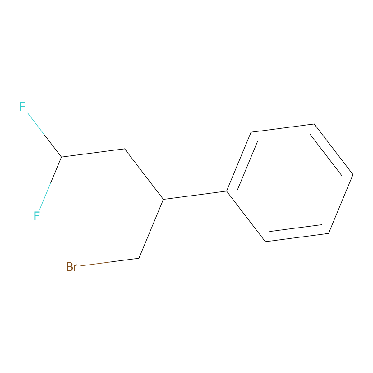 (1-Bromo-4,4-difluorobutan-2-yl)benzene molecular structure, CAS 2012824-82-5