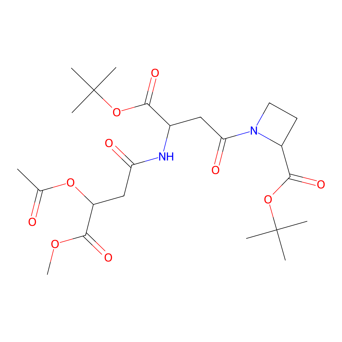 (2S,3S,3''S)-N-[3-(3-Acetoxy-3-methoxycarbonylpropanamido)-3-tert-butoxycarbonylpropanoyl]azetidine-2-carboxylic Acid tert-butyl Ester molecular structure, CAS 201283-56-9