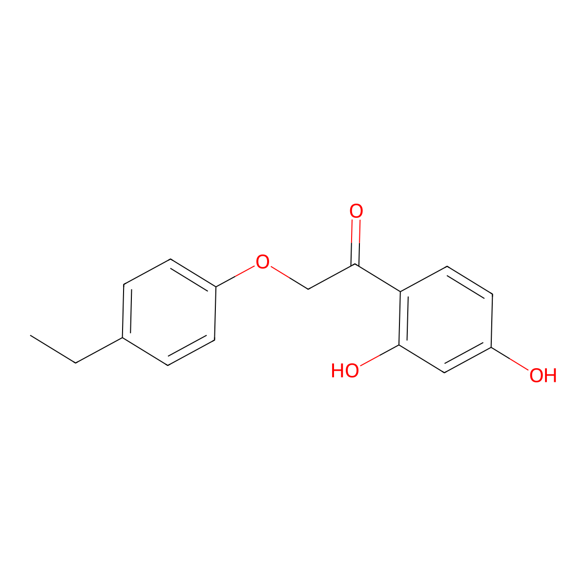 1-(2,4-Dihydroxyphenyl)-2-(4-Ethylphenoxy)Ethanone molecular structure, CAS 201284-76-6