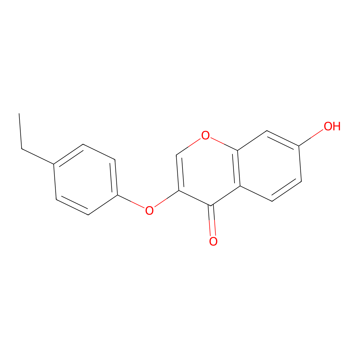 3-(4-ethylphenoxy)-7-hydroxy-4H-chromen-4-one molecular structure, CAS 201284-79-9