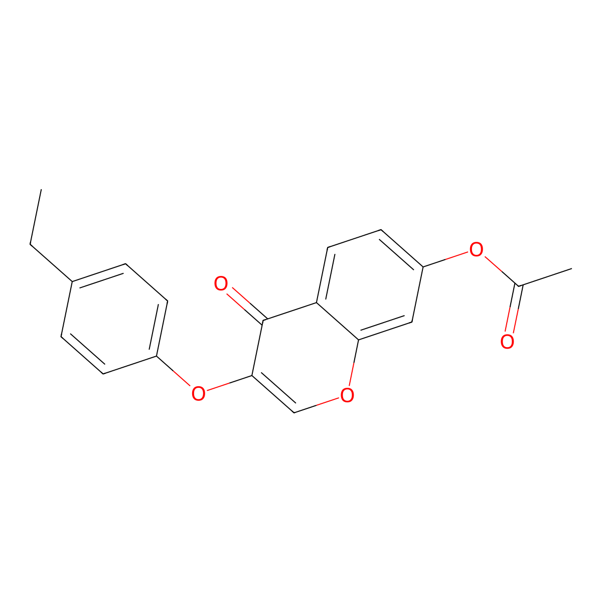 [3-(4-Ethylphenoxy)-4-oxochromen-7-yl] acetate molecular structure, CAS 201284-80-2