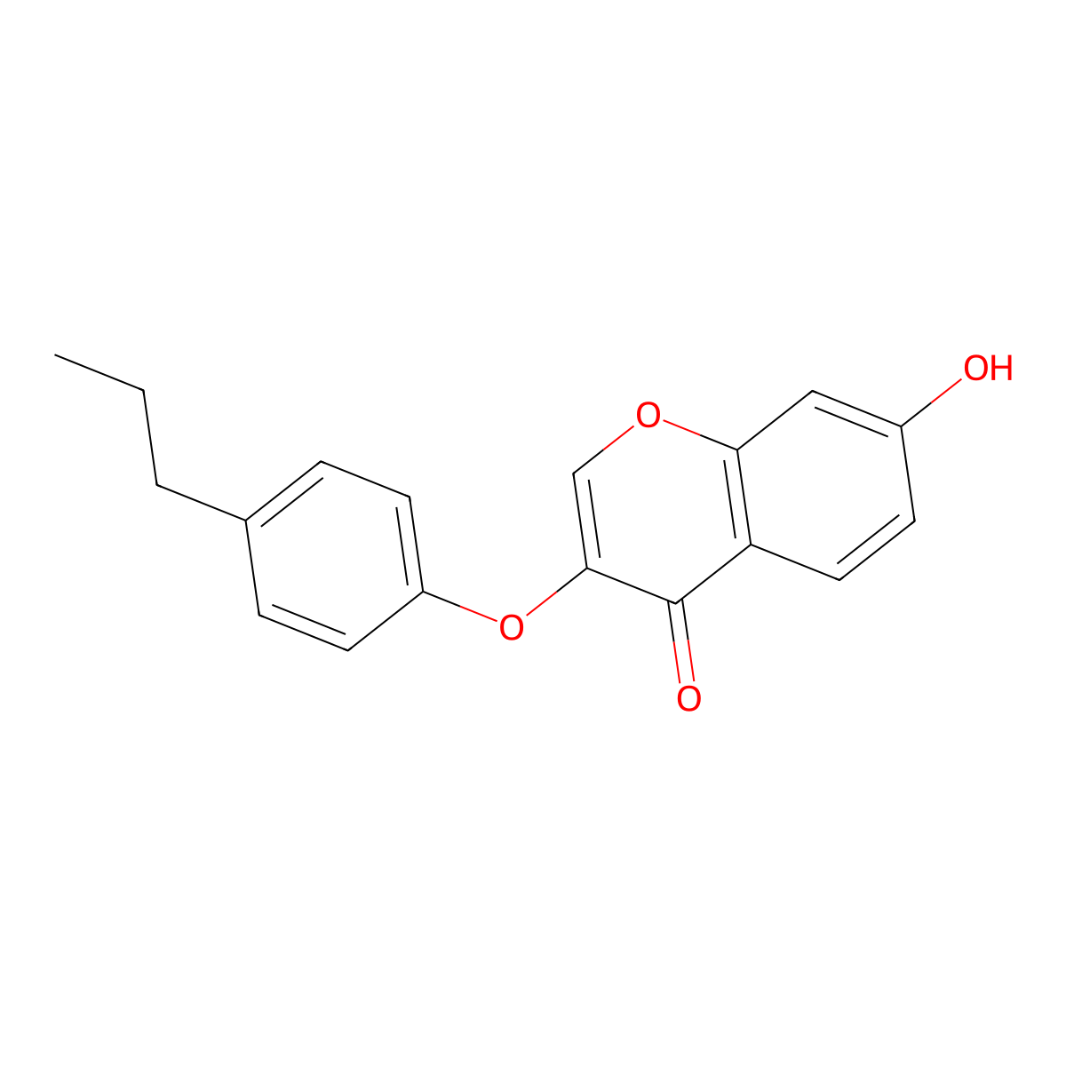 7-Hydroxy-3-(4-propyl-phenoxy)-chromen-4-one molecular structure, CAS 201284-84-6
