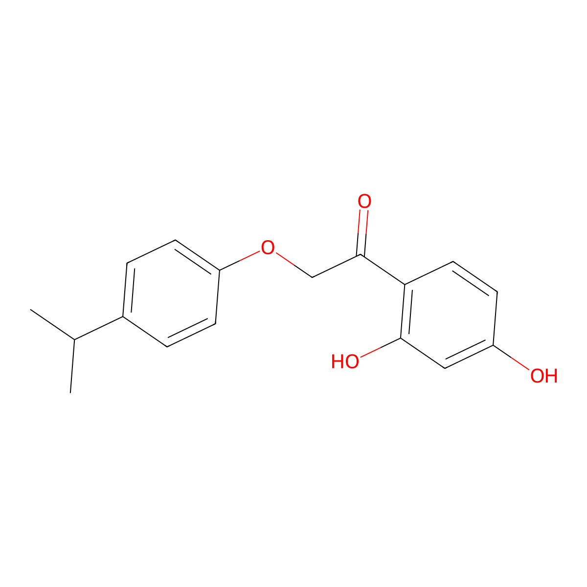 1-(2,4-Dihydroxyphenyl)-2-(4-isopropylphenoxy)ethan-1-one molecular structure, CAS 201284-86-8
