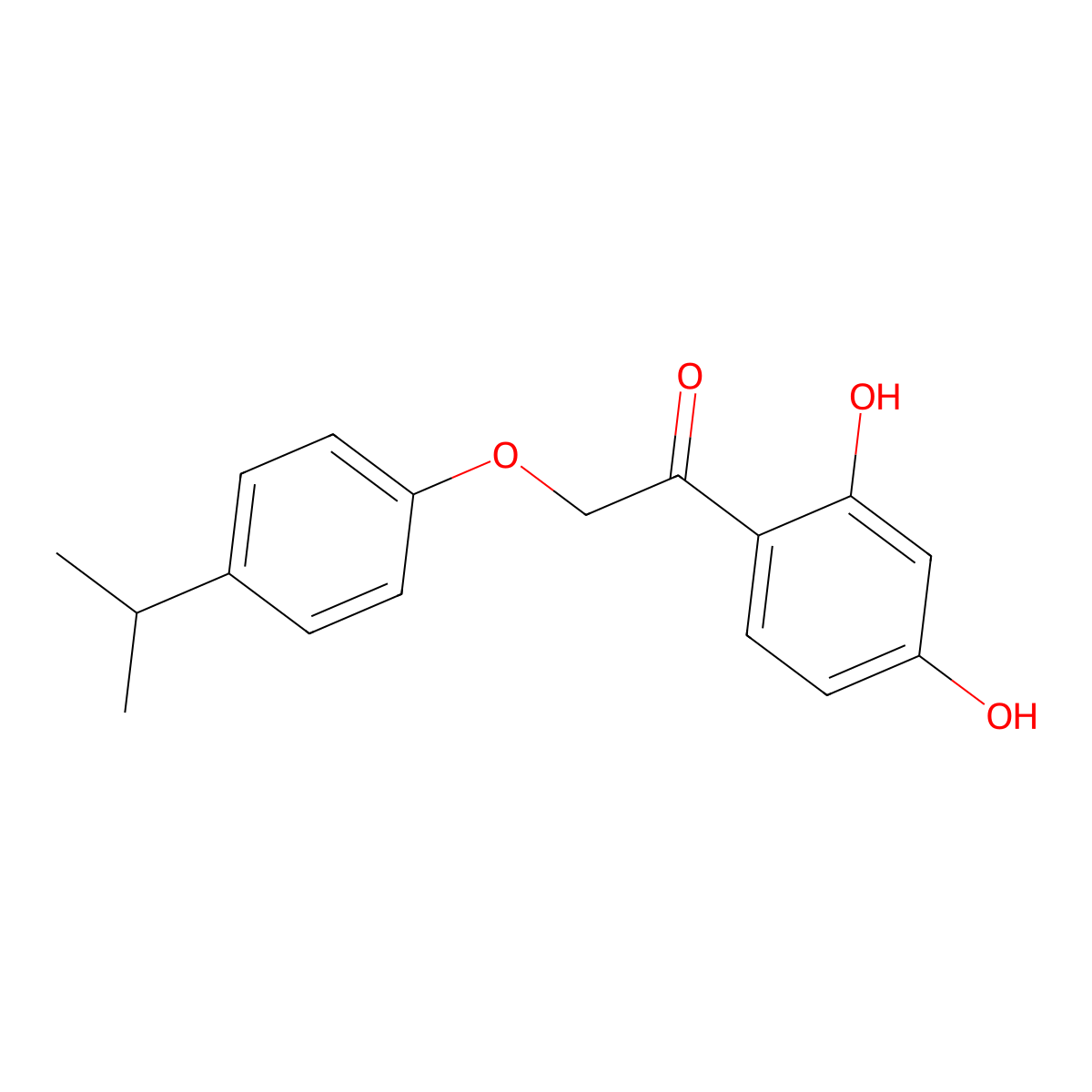 1-(2,4-Dihydroxyphenyl)-2-(4-isopropylphenoxy)ethan-1-one molecular structure, CAS 201284-86-8