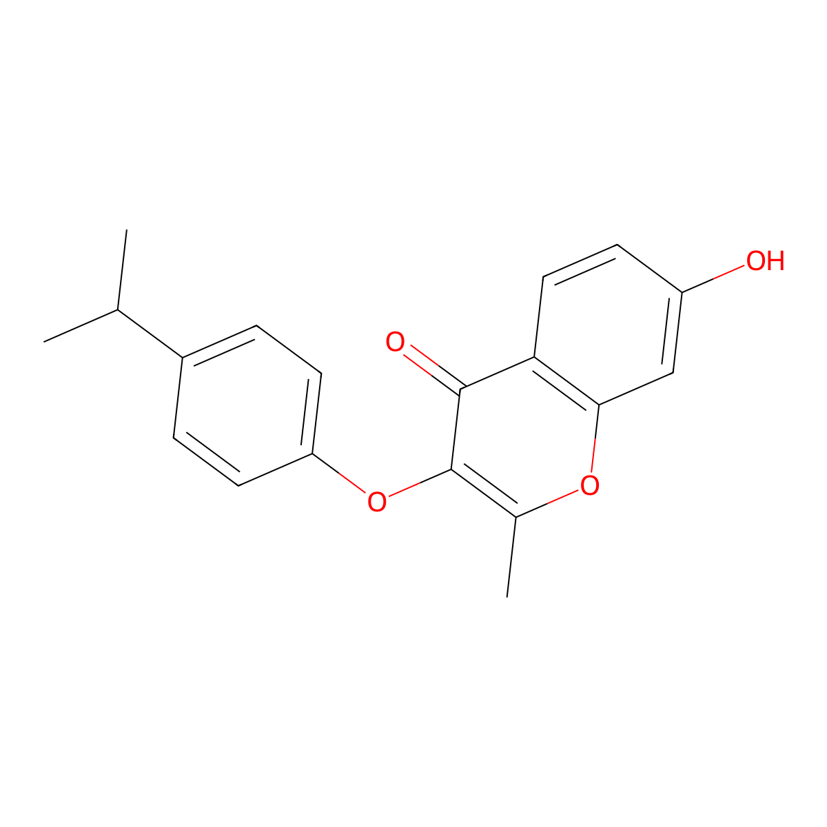 7-Hydroxy-3-(4-isopropyl-phenoxy)-2-methyl-chromen-4-one molecular structure, CAS 201284-88-0
