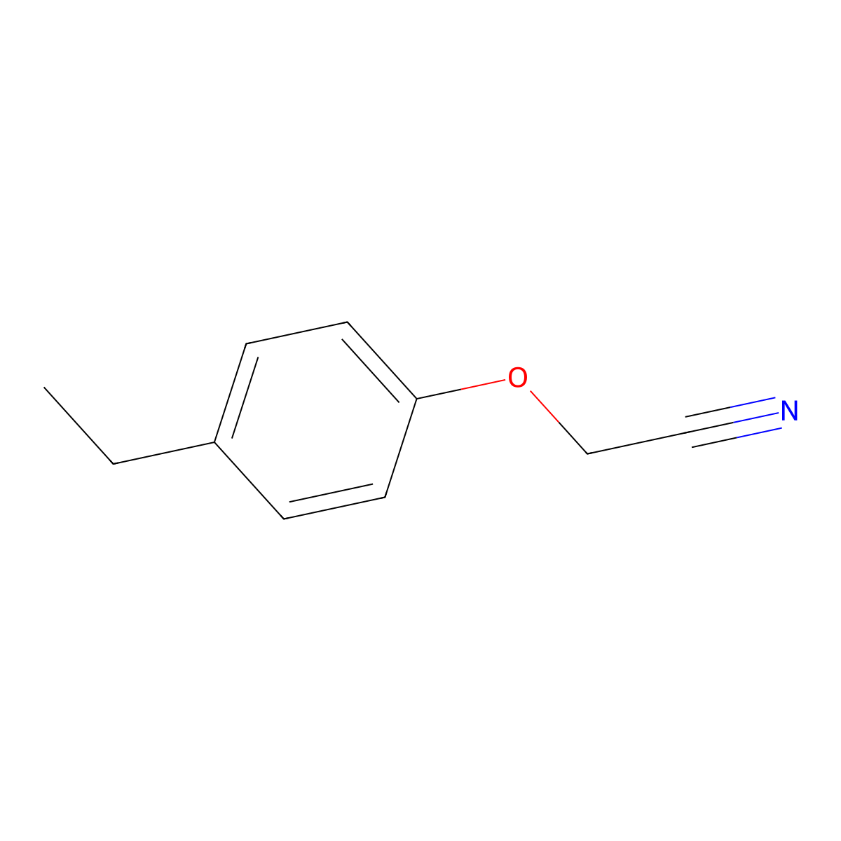 2-(4-Ethylphenoxy)acetonitrile molecular structure, CAS 201284-89-1