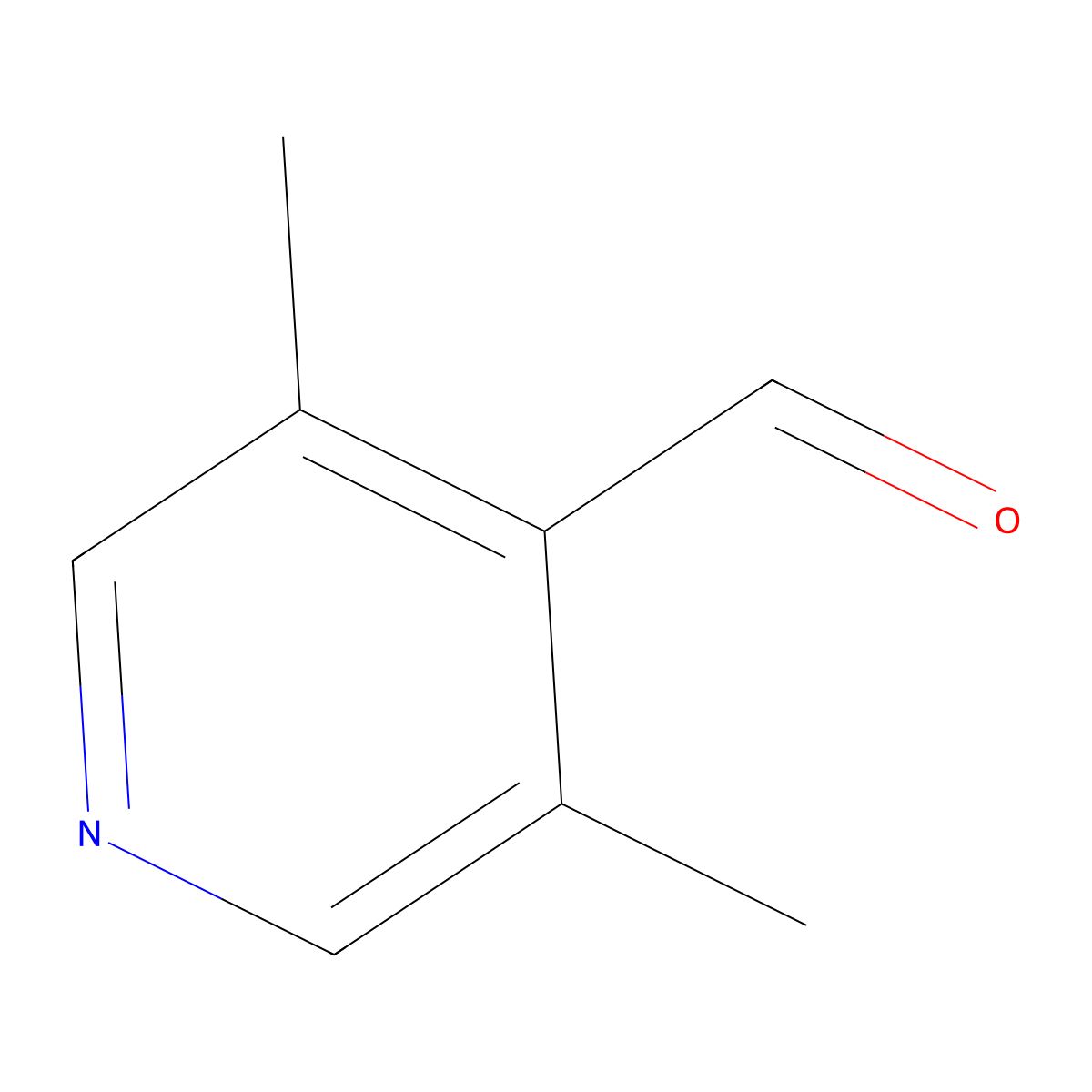 3,5-Dimethylpyridine-4-carbaldehyde molecular structure, CAS 201286-64-8