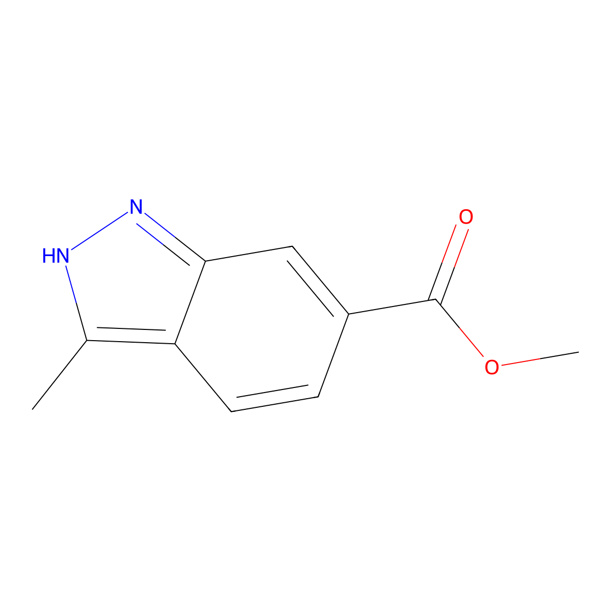 methyl 3-methyl-2H-indazole-6-carboxylate molecular structure, CAS 201286-95-5