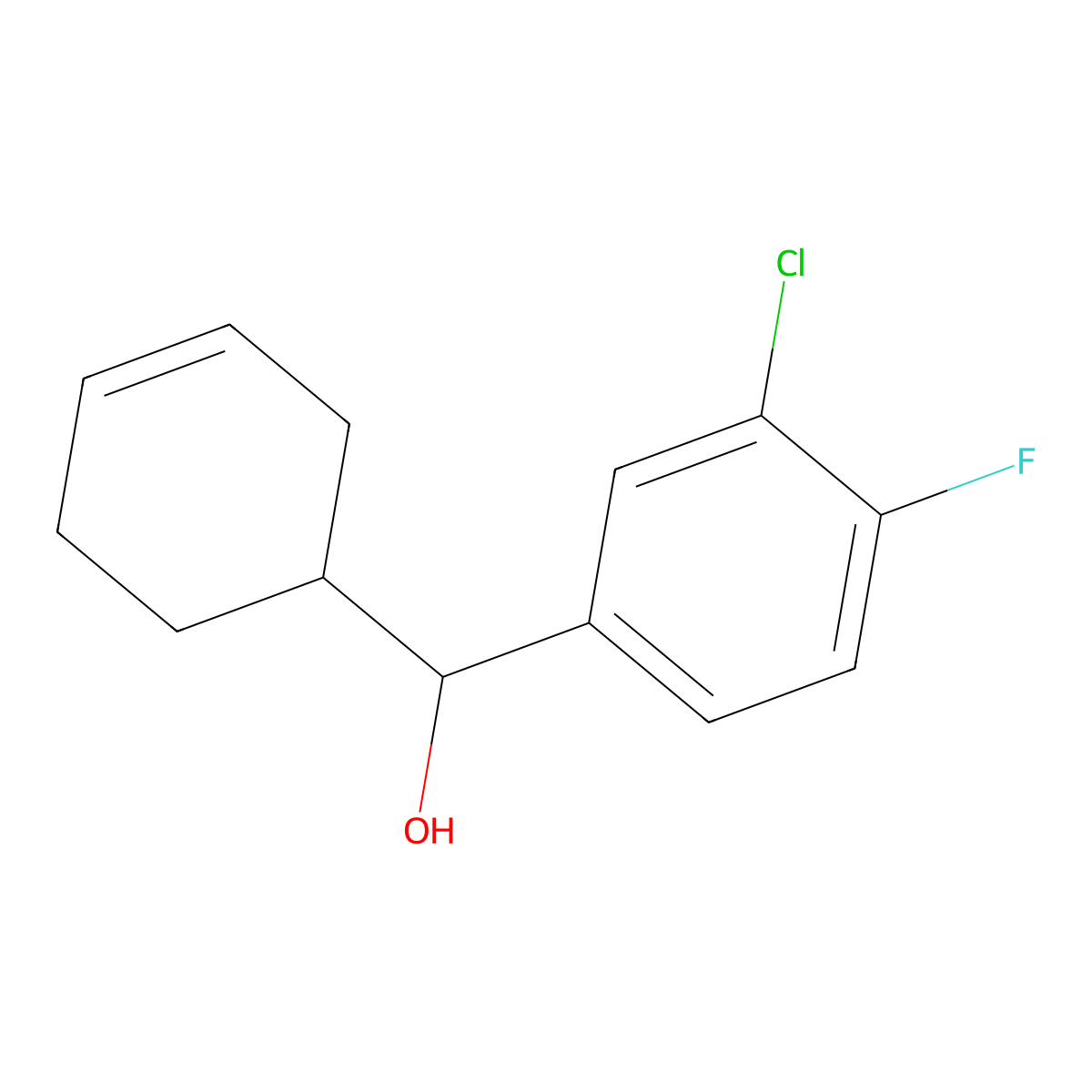 3-Chloro-alpha-3-cyclohexen-1-yl-4-fluorobenZenemethanol molecular structure, CAS 2012868-49-2
