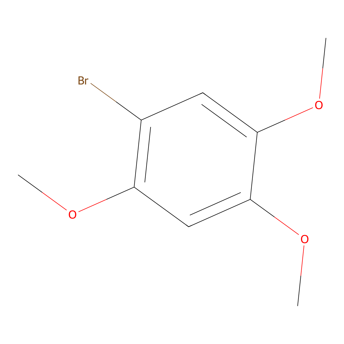 1-Bromo-2,4,5-trimethoxybenzene molecular structure, CAS 20129-11-7