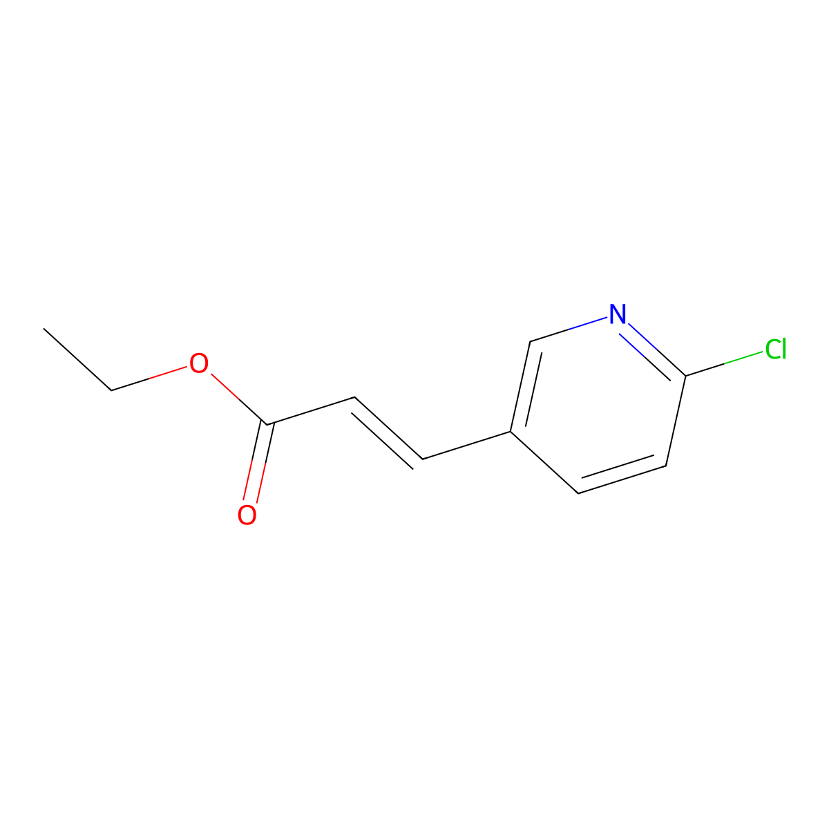 (E)-Ethyl 3-(6-chloropyridin-3-YL)acrylate molecular structure, CAS 201293-11-0