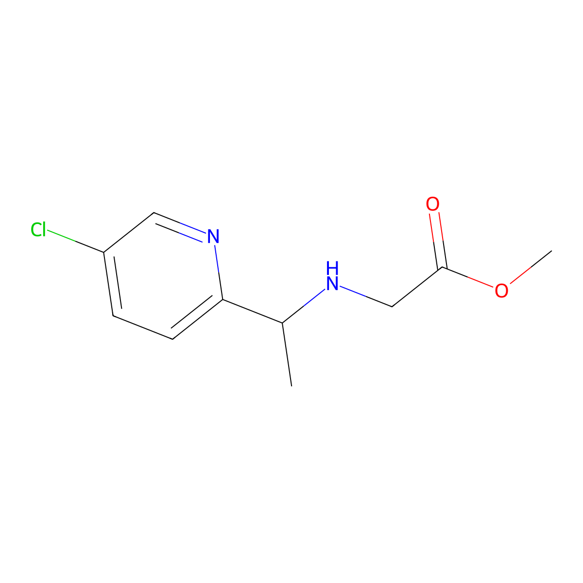Methyl (1-(5-chloropyridin-2-YL)ethyl)glycinate molecular structure, CAS 2012930-06-0