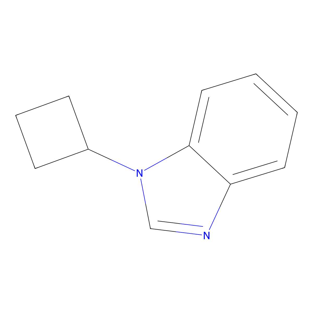 1-cyclobutyl-1H-1,3-benzodiazole molecular structure, CAS 2012954-30-0