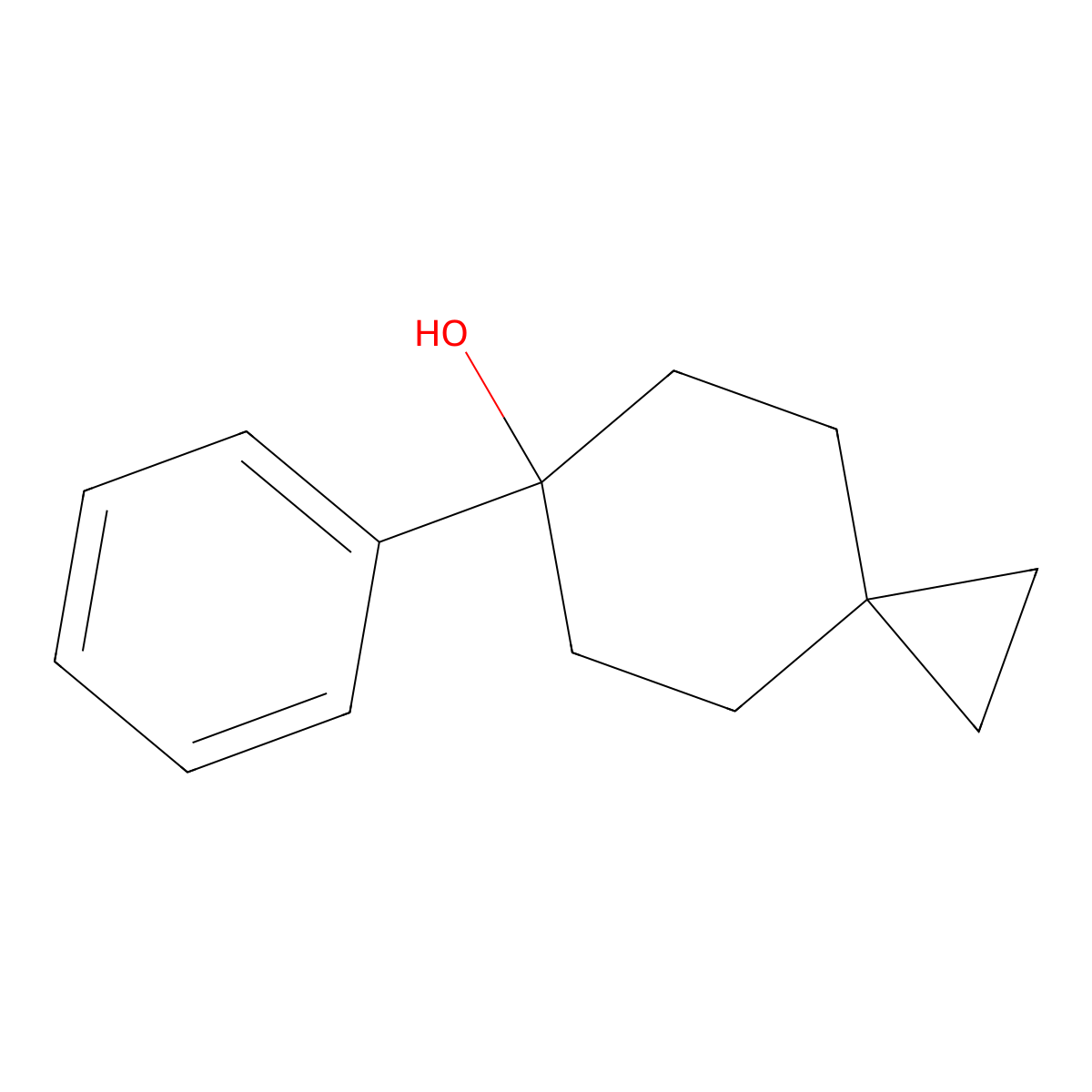 6-Phenylspiro[2.5]octan-6-ol molecular structure, CAS 2012962-77-3