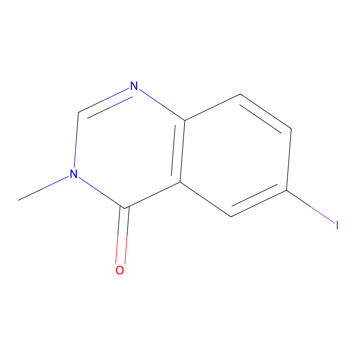 6-Iodo-3-methyl-3H-quinazolin-4-one molecular structure, CAS 201298-40-0