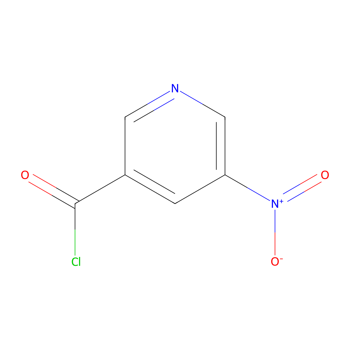 3-Pyridinecarbonyl chloride, 5-nitro- molecular structure, CAS 2013-72-1