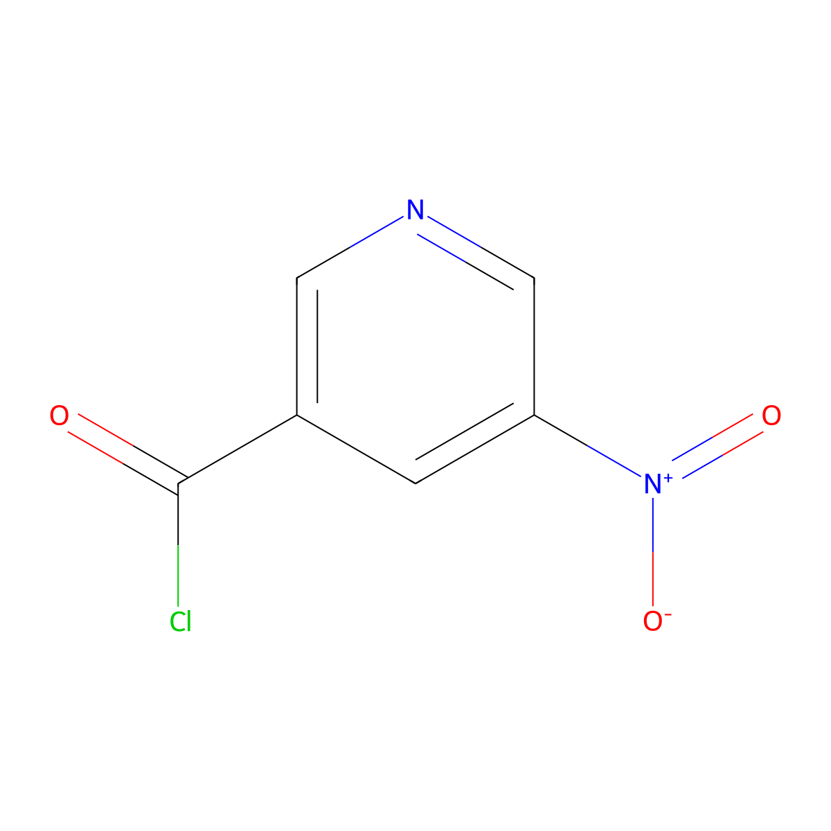 3-Pyridinecarbonyl chloride, 5-nitro- molecular structure, CAS 2013-72-1