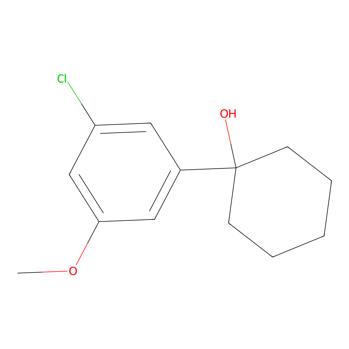 1-(3-Chloro-5-methoxyphenyl)cyclohexanol molecular structure, CAS 2013011-81-7