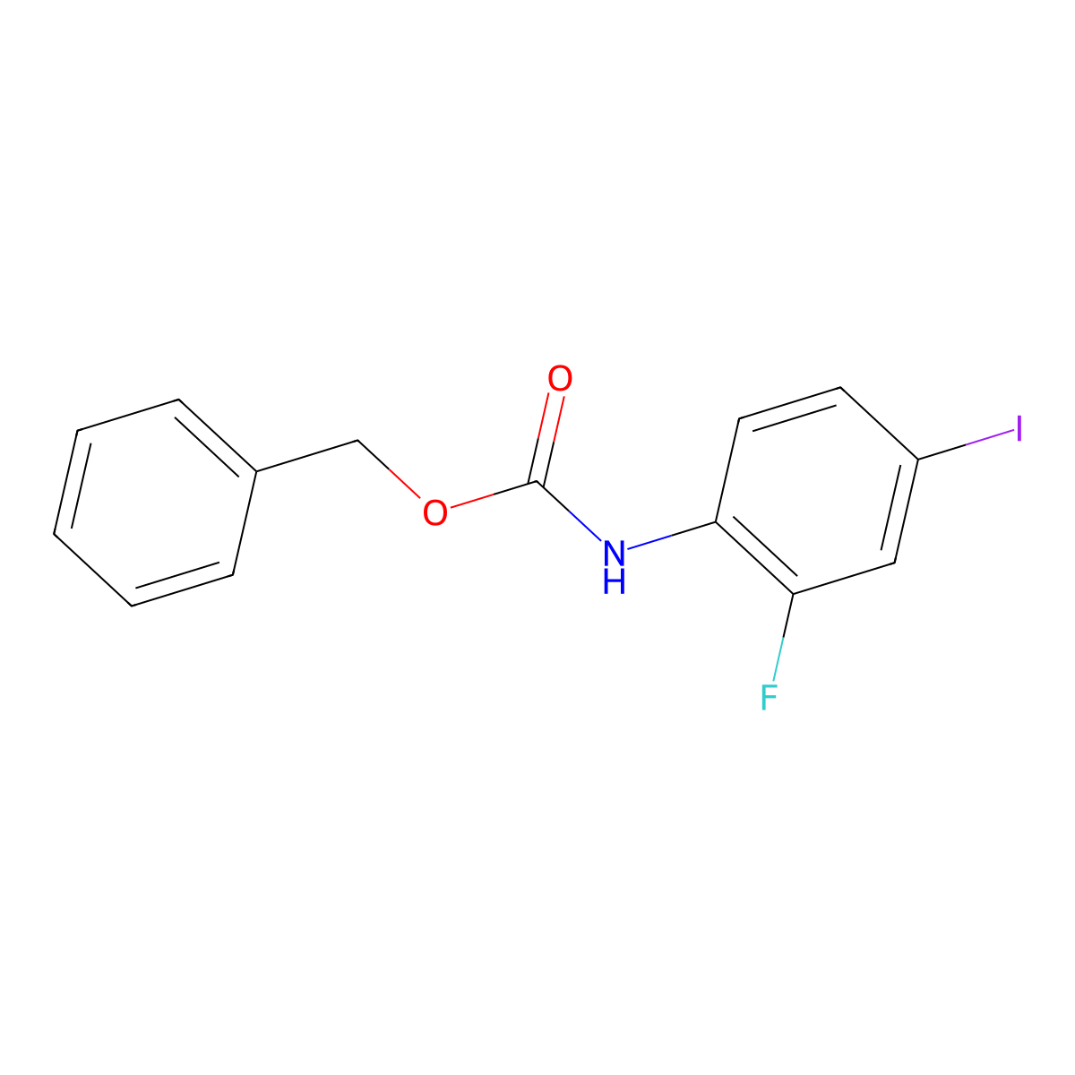 benzyl N-(2-fluoro-4-iodophenyl)carbamate molecular structure, CAS 2013017-48-4