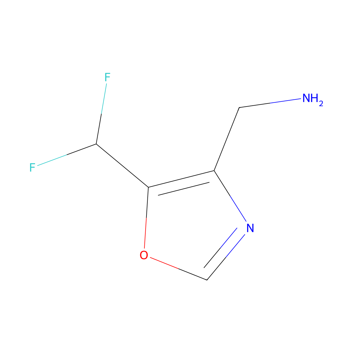 (5-(Difluoromethyl)oxazol-4-yl)methanamine molecular structure, CAS 2013057-20-8