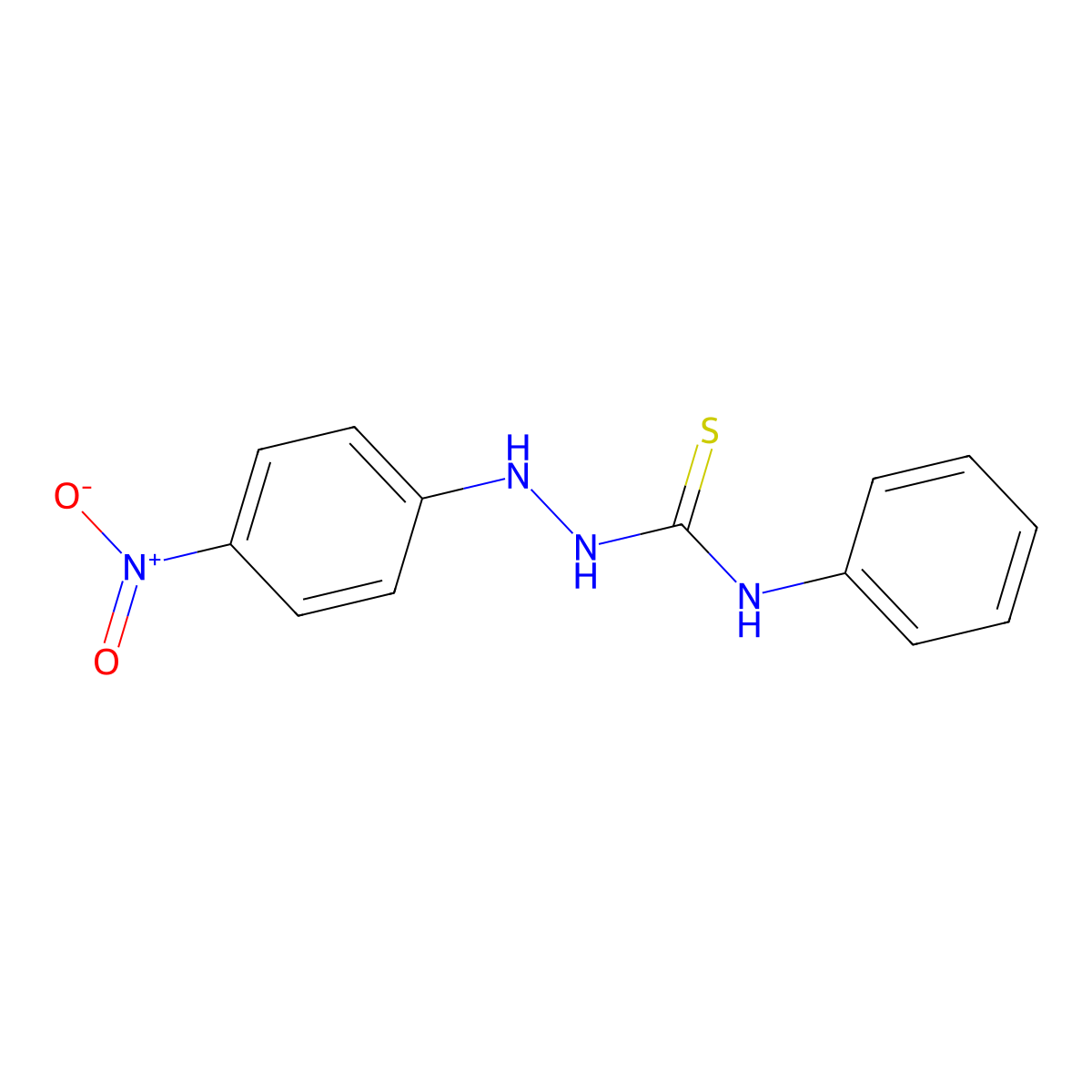 2-(4-nitrophenyl)-N-phenylhydrazinecarbothioamide molecular structure, CAS 20131-55-9