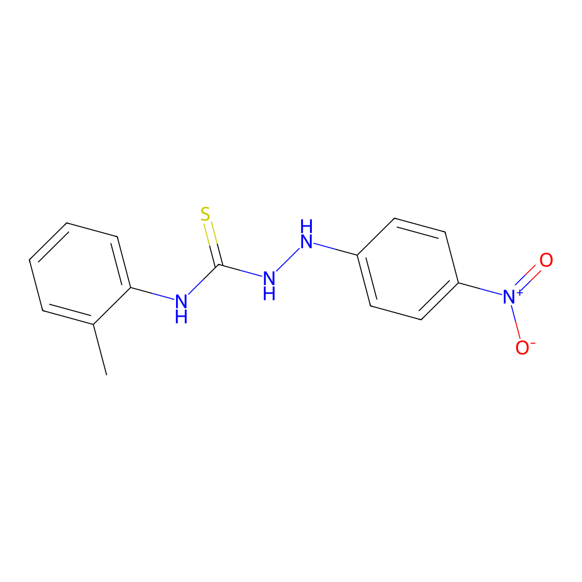 2-(4-nitrophenyl)-N-(o-tolyl)hydrazinecarbothioamide molecular structure, CAS 20131-57-1