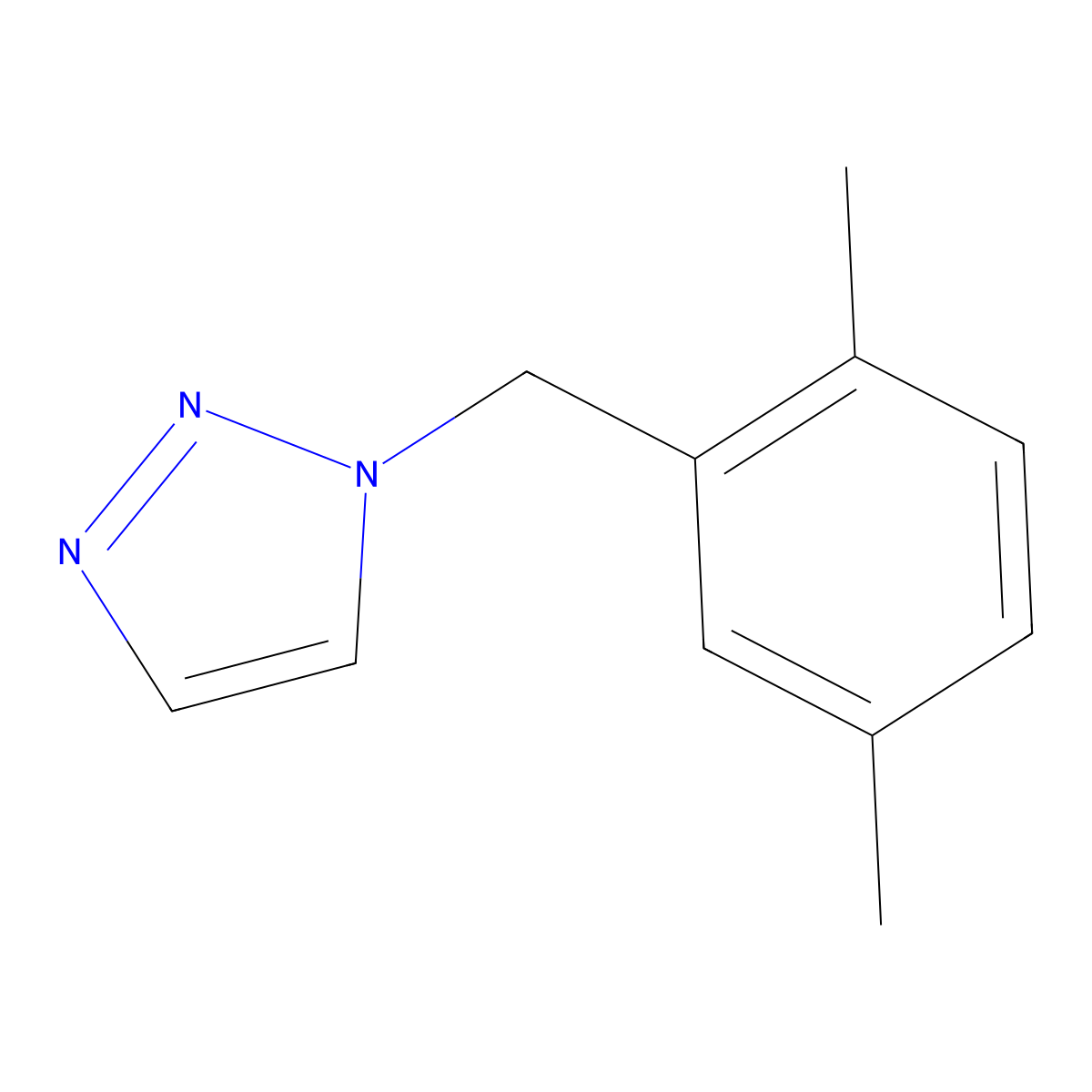 1-[(2,5-dimethylphenyl)methyl]-1H-1,2,3-triazole molecular structure, CAS 2013124-64-4
