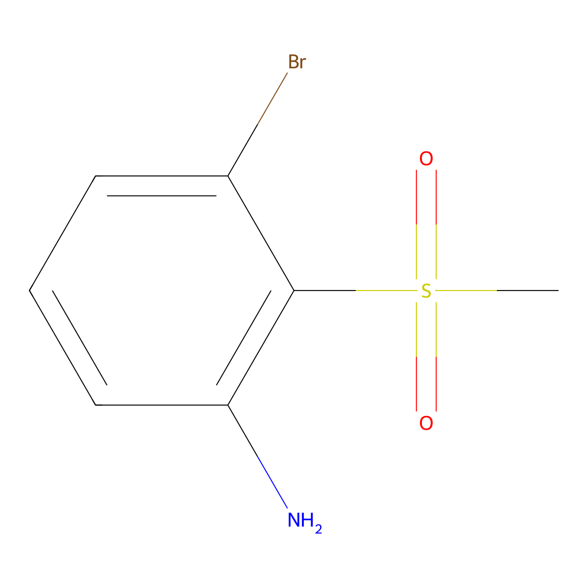 3-Bromo-2-methanesulfonylaniline molecular structure, CAS 2013136-70-2