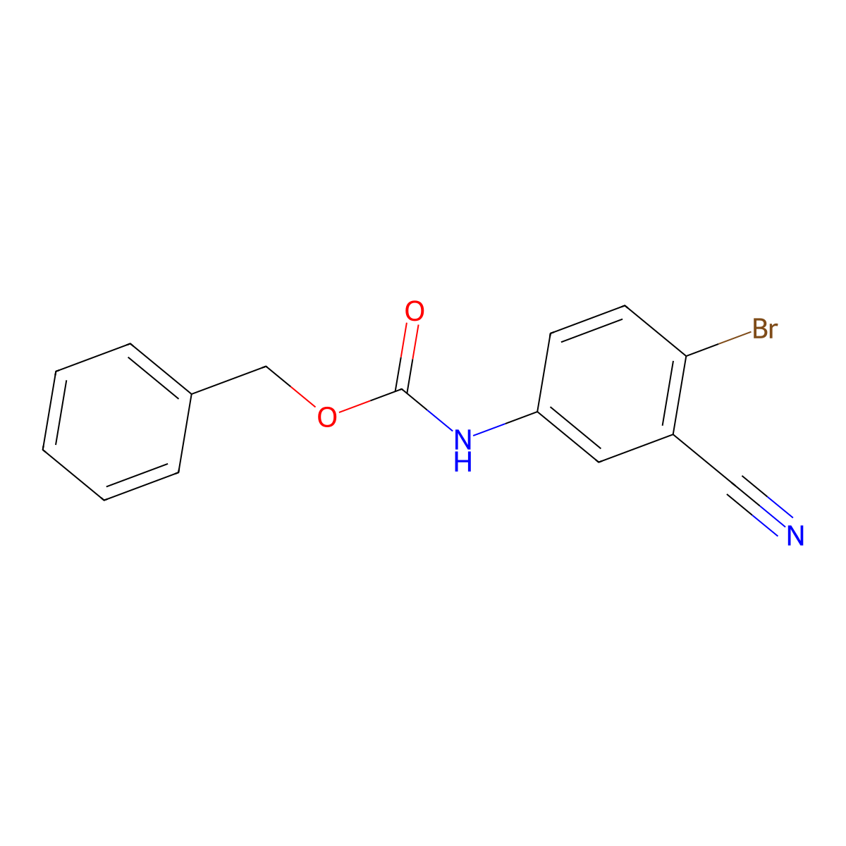 Benzyl n-(4-bromo-3-cyanophenyl)carbamate molecular structure, CAS 2013140-08-2