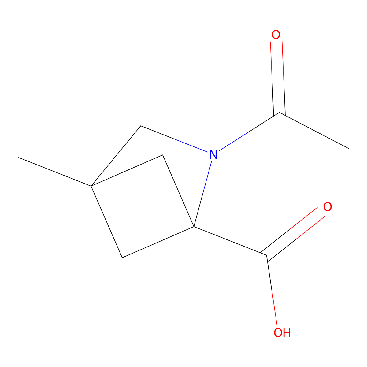 2-Acetyl-4-methyl-2-azabicyclo[2.1.1]hexane-1-carboxylic acid molecular structure, CAS 2013150-32-6