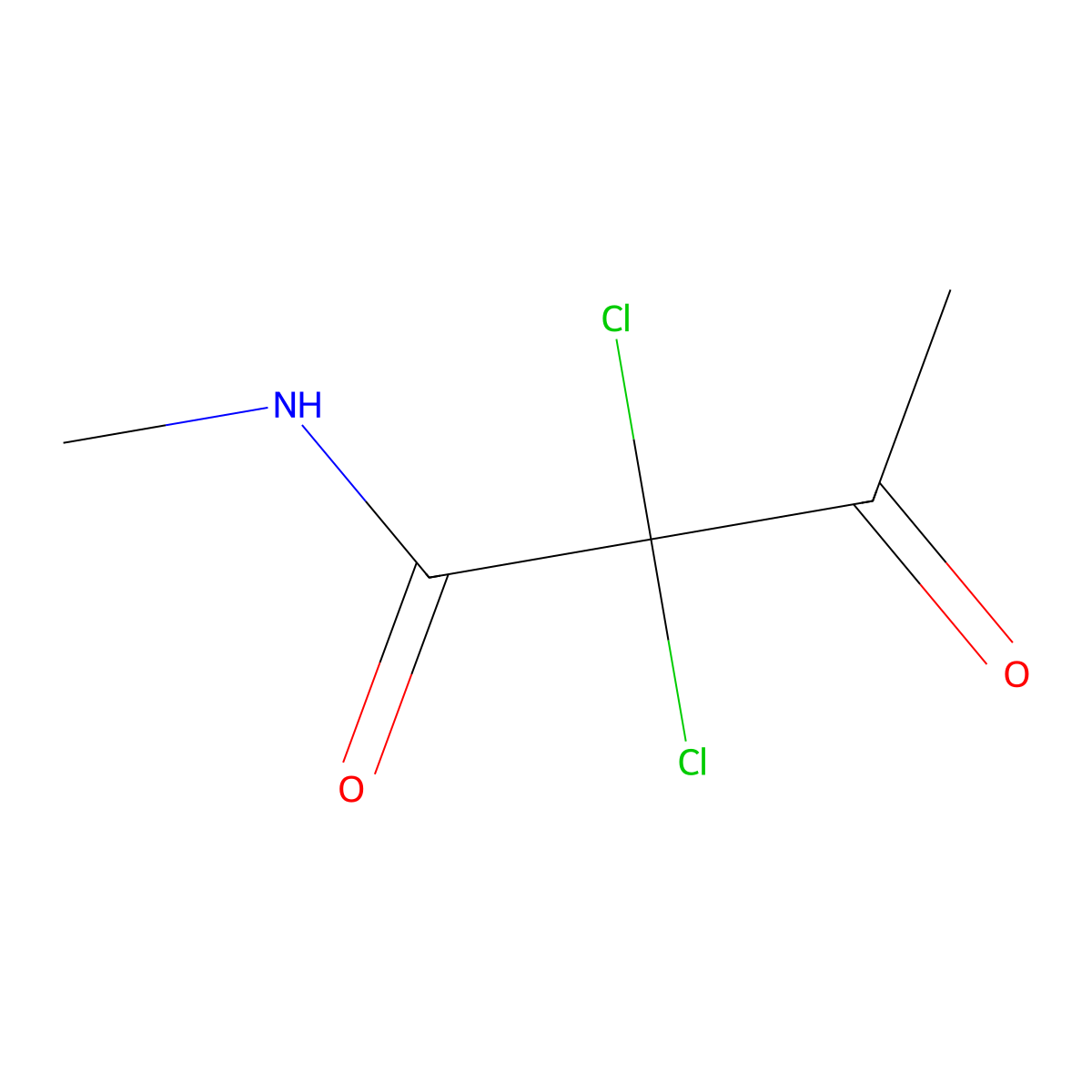 Butanamide, 2,2-dichloro-N-methyl-3-oxo- molecular structure, CAS 20132-74-5
