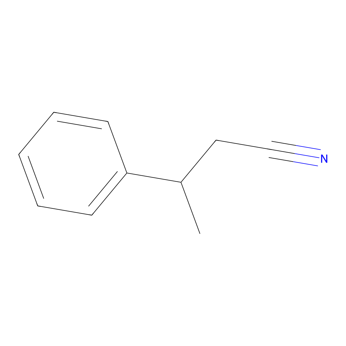 3-Phenylbutanenitrile molecular structure, CAS 20132-76-7