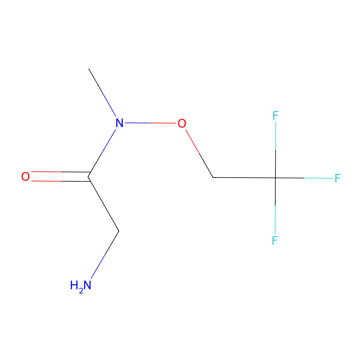 2-Amino-N-methyl-N-(2,2,2-trifluoroethoxy)acetamide molecular structure, CAS 2013229-53-1