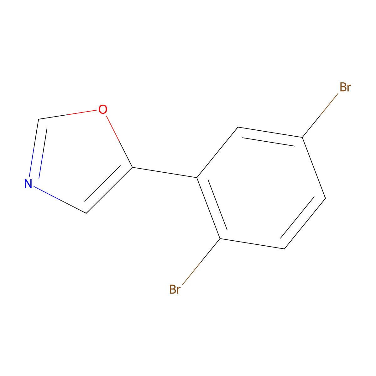 5-(2,5-Dibromophenyl)oxazole molecular structure, CAS 2013263-27-7
