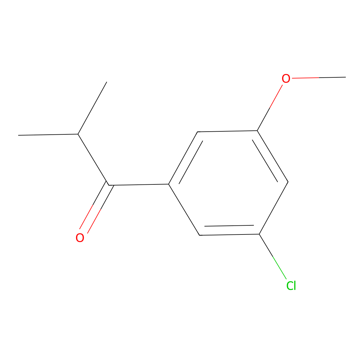 1-(3-Chloro-5-methoxyphenyl)-2-methyl-1-propanone molecular structure, CAS 2013294-53-4
