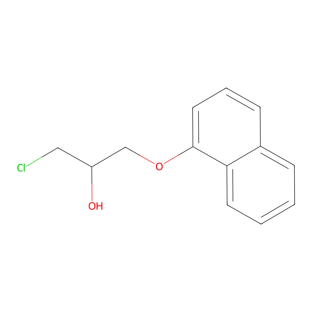 1-Chloro-3-(1-naphthyloxy)-2-propanol molecular structure, CAS 20133-93-1