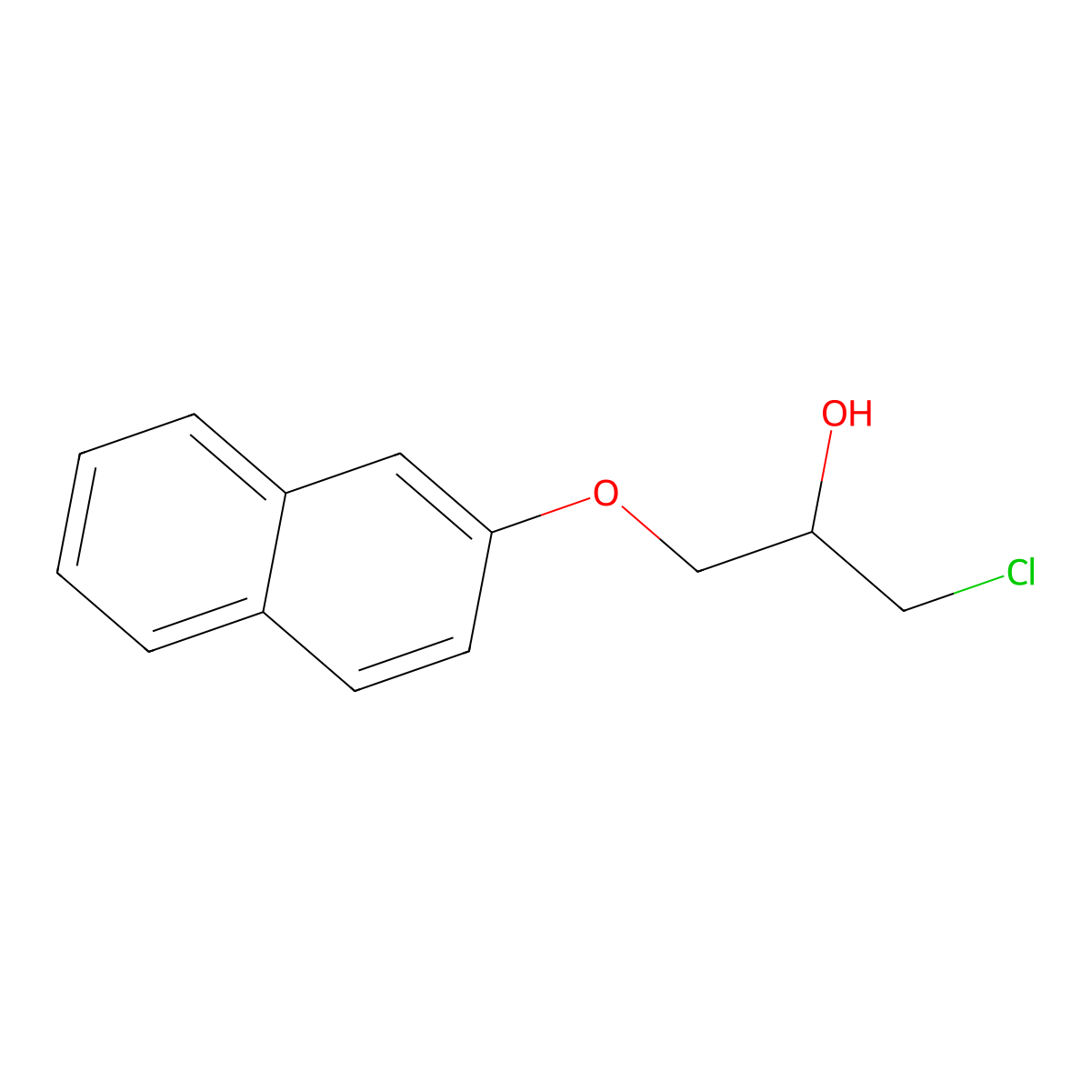2-Propanol, 1-chloro-3-(2-naphthalenyloxy)- molecular structure, CAS 20133-94-2