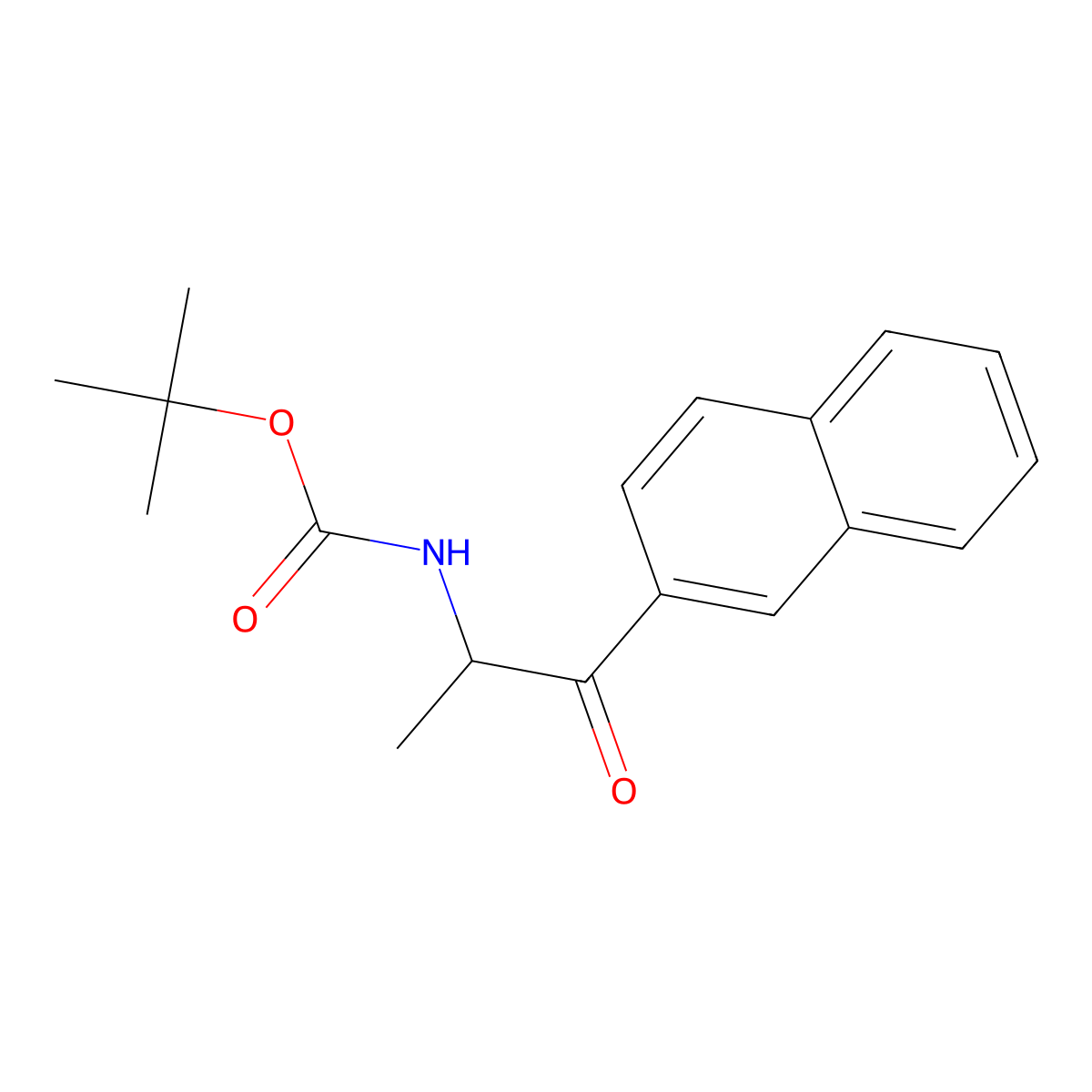 tert-butyl N-[1-(naphthalen-2-yl)-1-oxopropan-2-yl]carbamate molecular structure, CAS 2013356-81-3