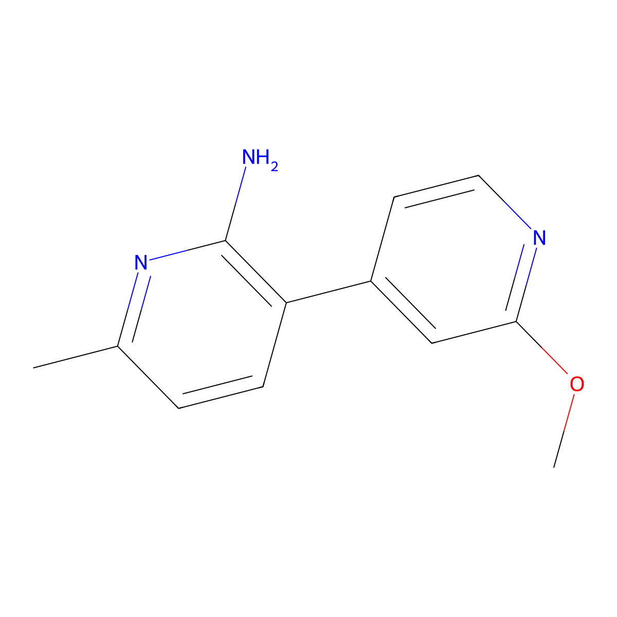 2'-Methoxy-6-methyl[3,4'-bipyridin]-2-amine molecular structure, CAS 2013385-83-4
