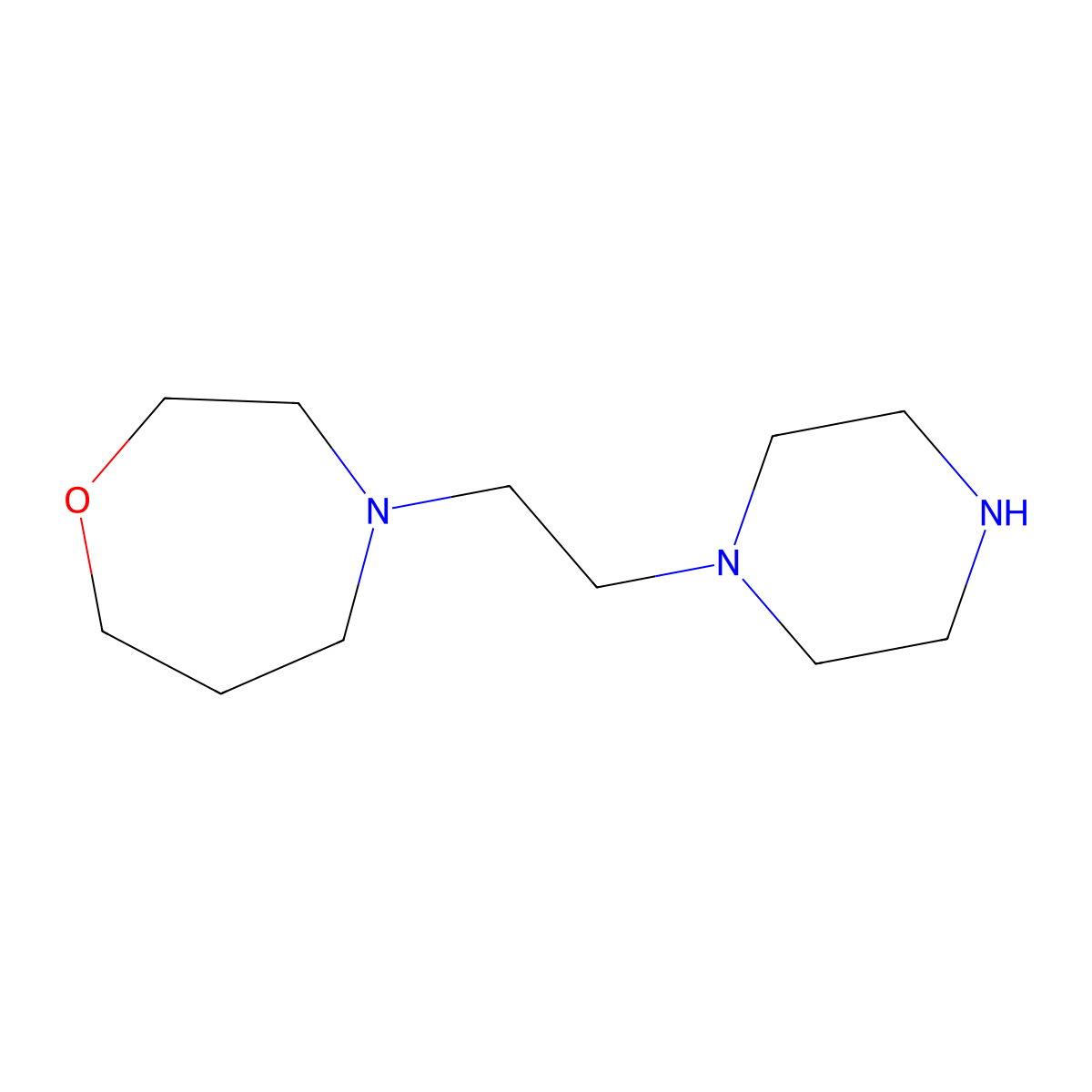 4-[2-(Piperazin-1-yl)ethyl]-1,4-oxazepane molecular structure, CAS 20134-52-5