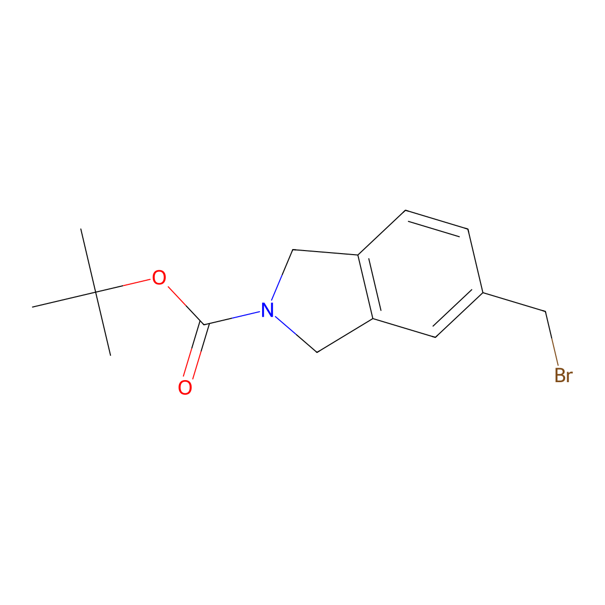 tert-butyl 5-(bromomethyl)-2,3-dihydro-1H-isoindole-2-carboxylate molecular structure, CAS 201342-42-9