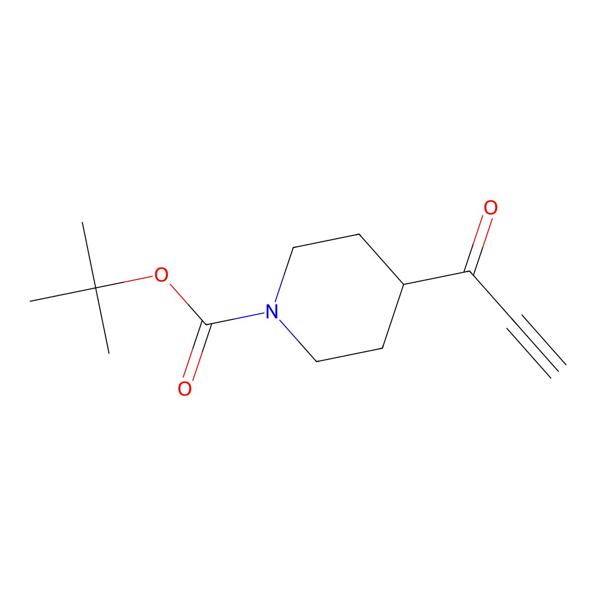 Tert-butyl 4-propioloylpiperidine-1-carboxylate molecular structure, CAS 2013474-57-0